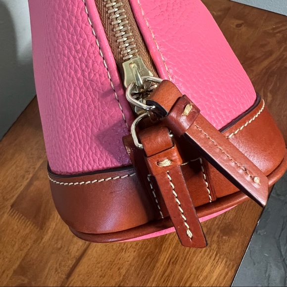 Dooney & Bourke Pink Leather Zip Zip Satchel Pebble Grain NWOT - Picture 8 of 16